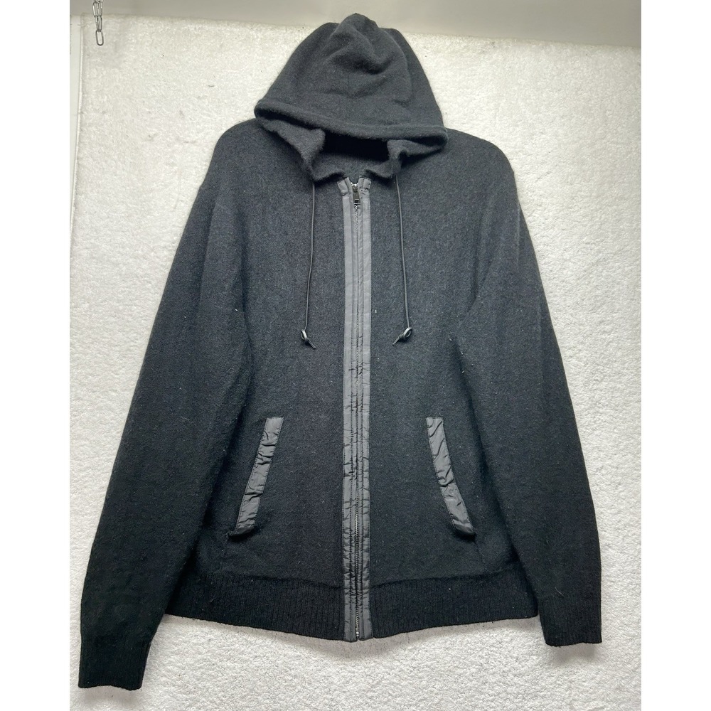 Arbor Way Womens Size  XL Black Wool Cashmere Full Zip Long Sleeve Jacket (K5)